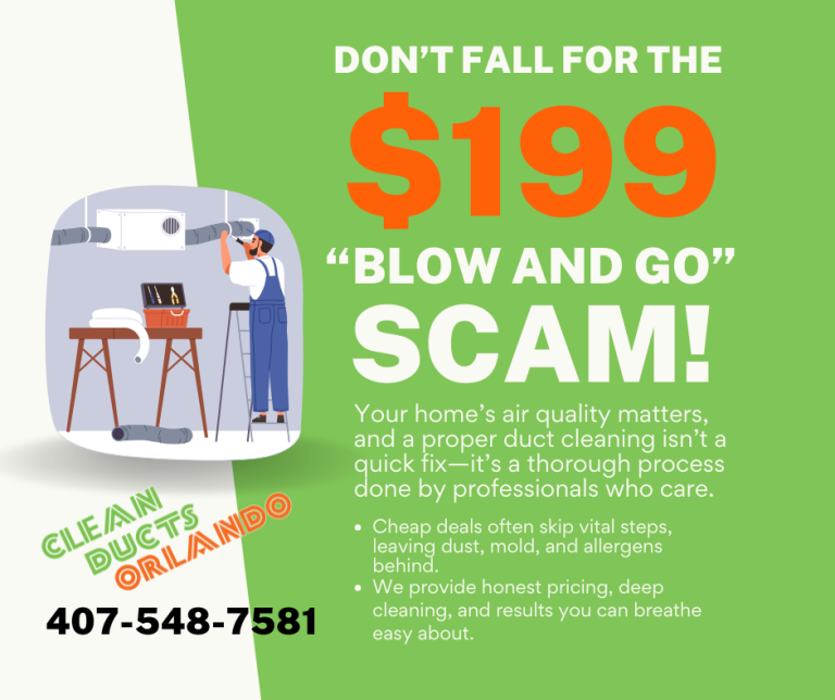 air duct cleaning scam, duct cleaning, air duct cleaning orlando