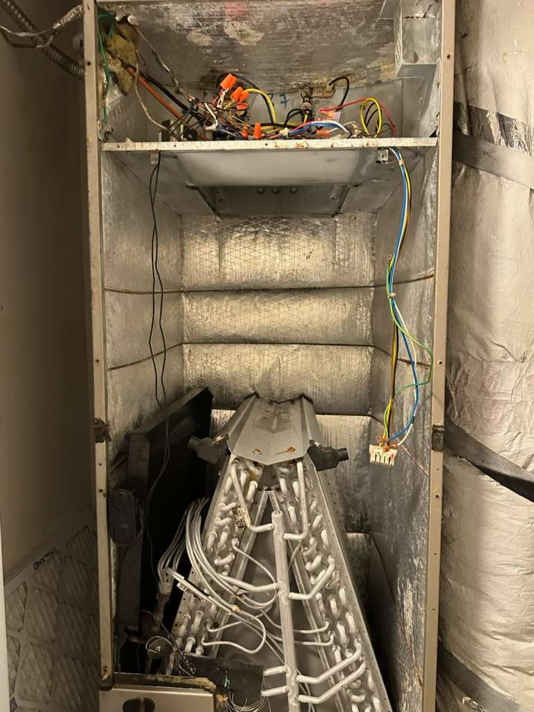 Air handler machine inside
